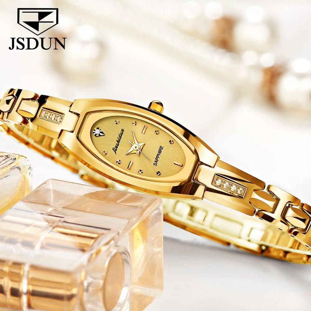 Jam Tangan Wanita JSDUN 6531 Top Luxury Brand Lady's Watches Tungsten sSteel strip Quartz Watch Diam