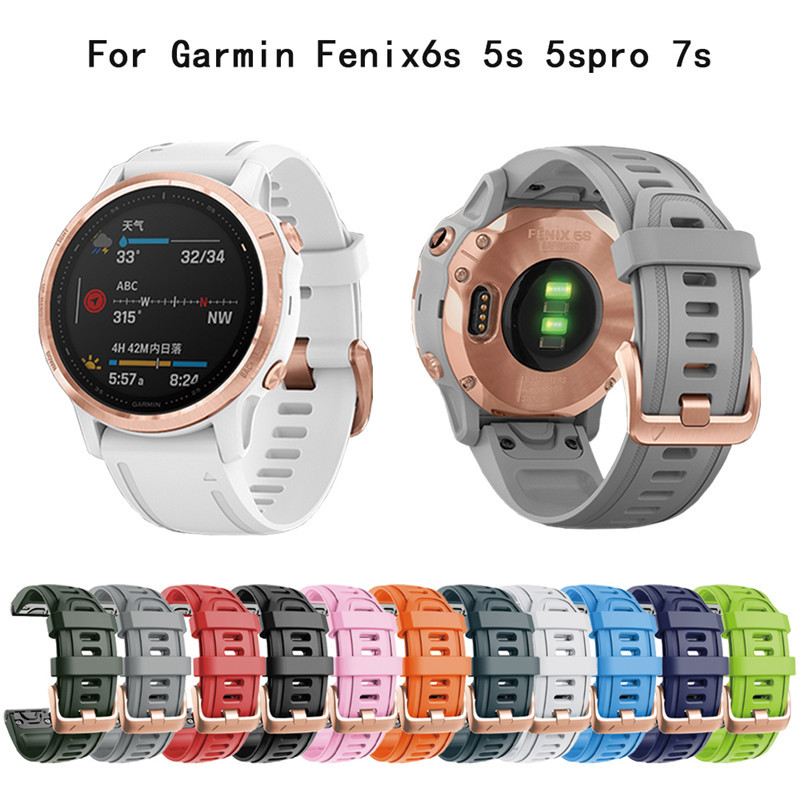 20mm Watch Band Strap for Garmin Fenix 6S 6S Pro 5S Silicone Watchbands Bands Replacement for Garmin