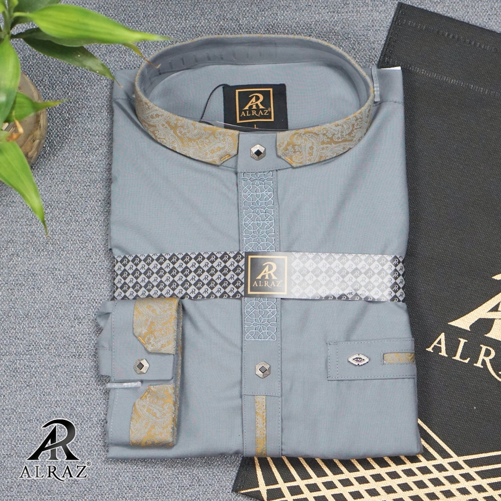 ALRAZ YUSRIL KEMEJA KOKO baju muslim premium lengan panjang manset