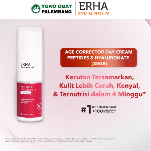 ERHA AGE CORRECTOR DAY CREAM 30GR KRIM PAGI KERUTAN WRINKLES PEPTIDES