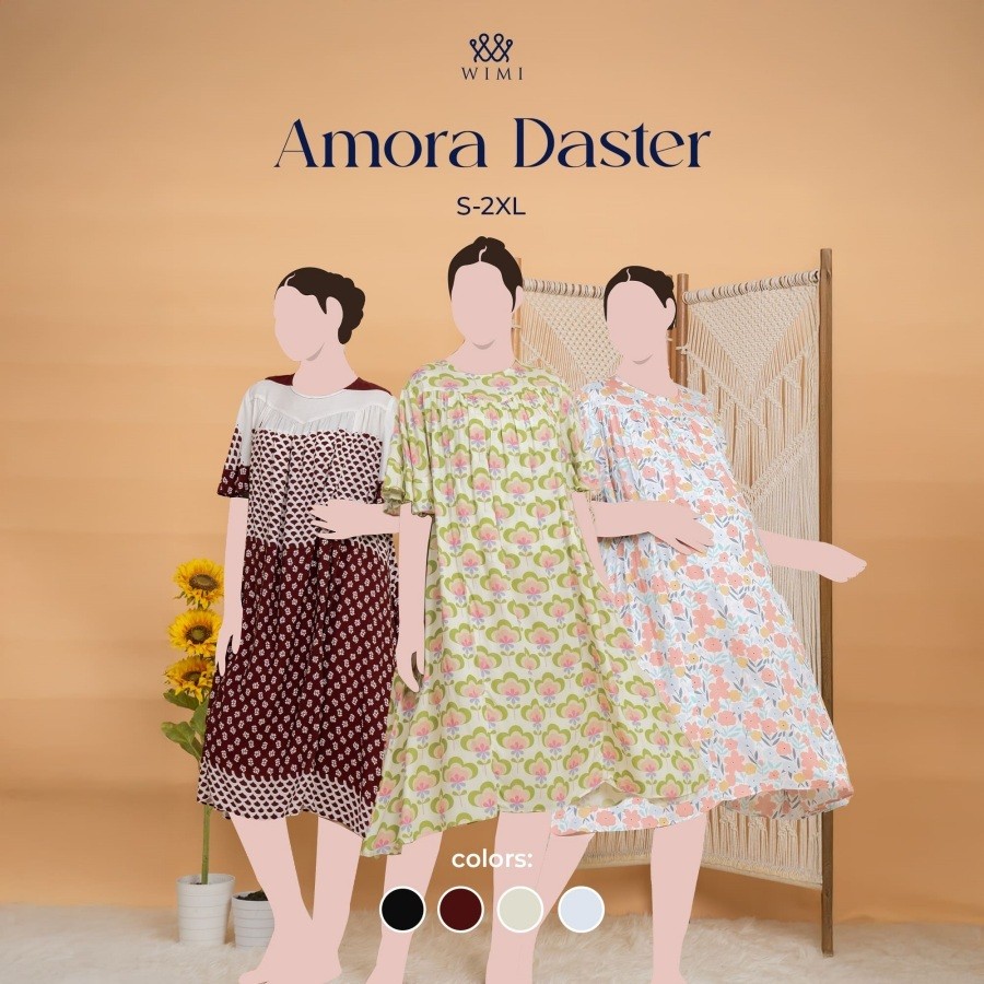 FURIBOMBA Wimi - Amora Daster | Baju Tidur Ibu Hamil dan Menyusui | Daster Bumil dan Busui | Baju Ti
