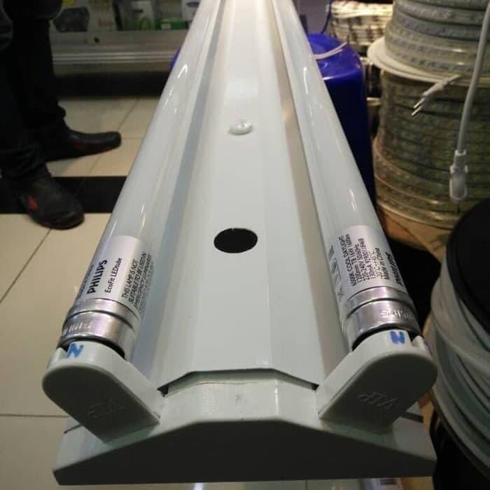 Kap Lampu V LED 2x36 120cm kap V TL 2x16 Philips Komplit - hanya kap