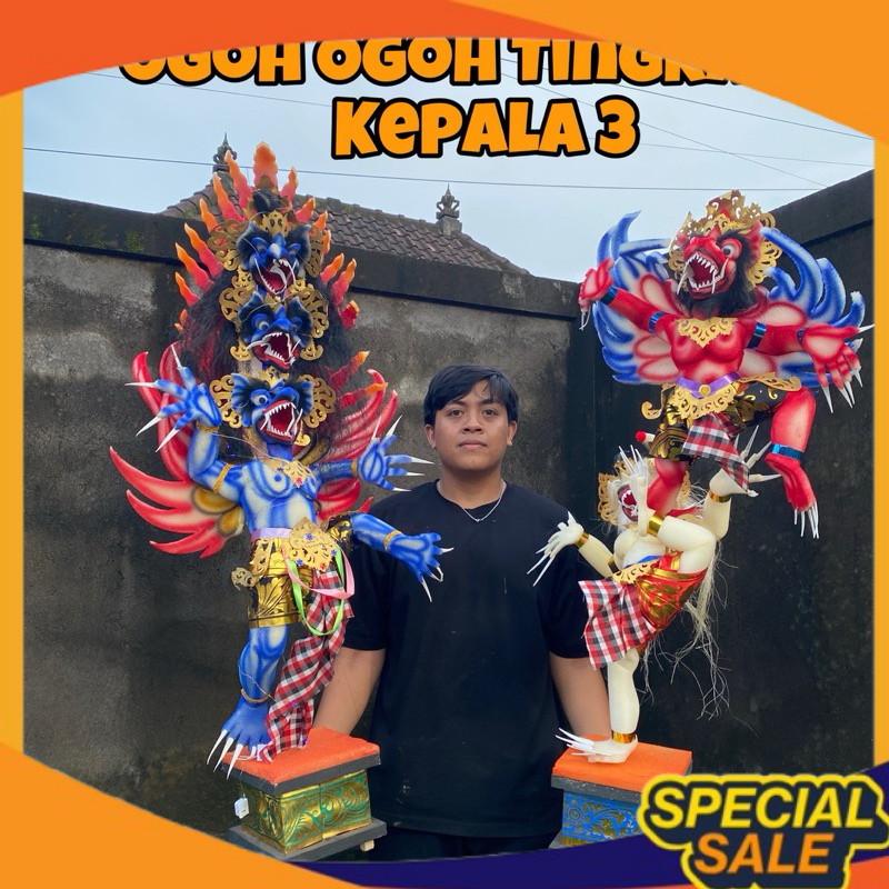 Ogoh Ogoh Jumbo Tingkat & Kepala 3 Ukuran 1 Meter Jumbo - Ogoh Ogoh Jumbo - Ogoh Ogoh Ganesha - Ogoh