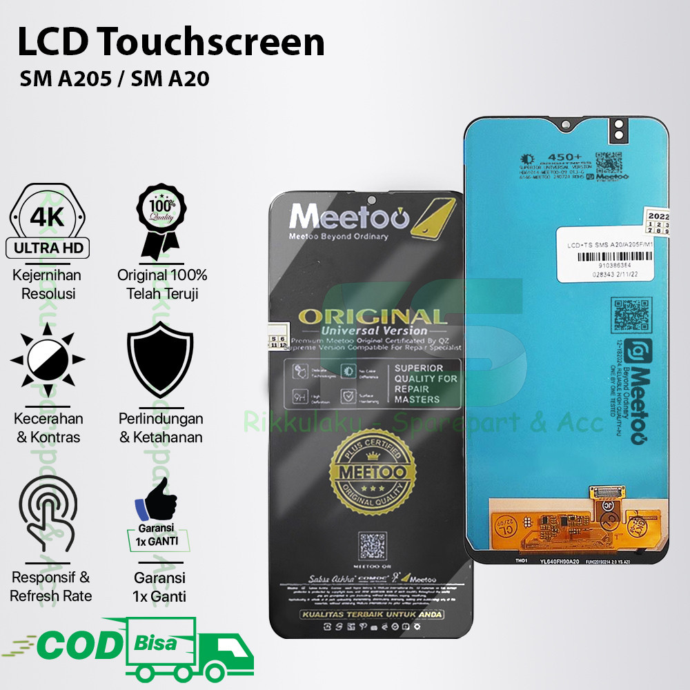 [LW] LCD Touchscreen Samsung A20 Original 100% Fullset