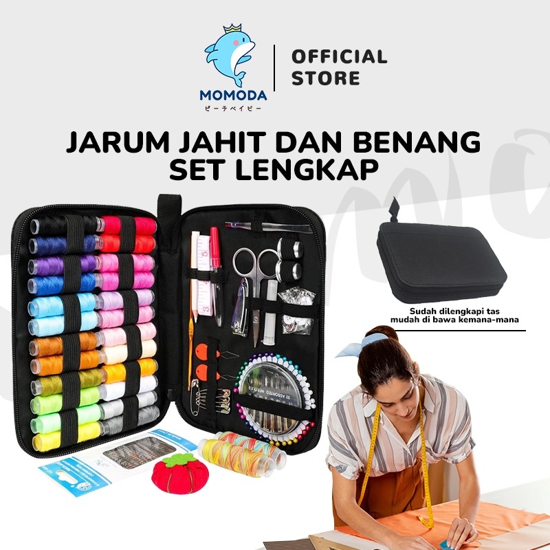 MOMODA Benang Jarum Official Jarum Jahit Dan Benang 1 Set Alat Jahit Set Lengkap Jarum Jahit Tangan 