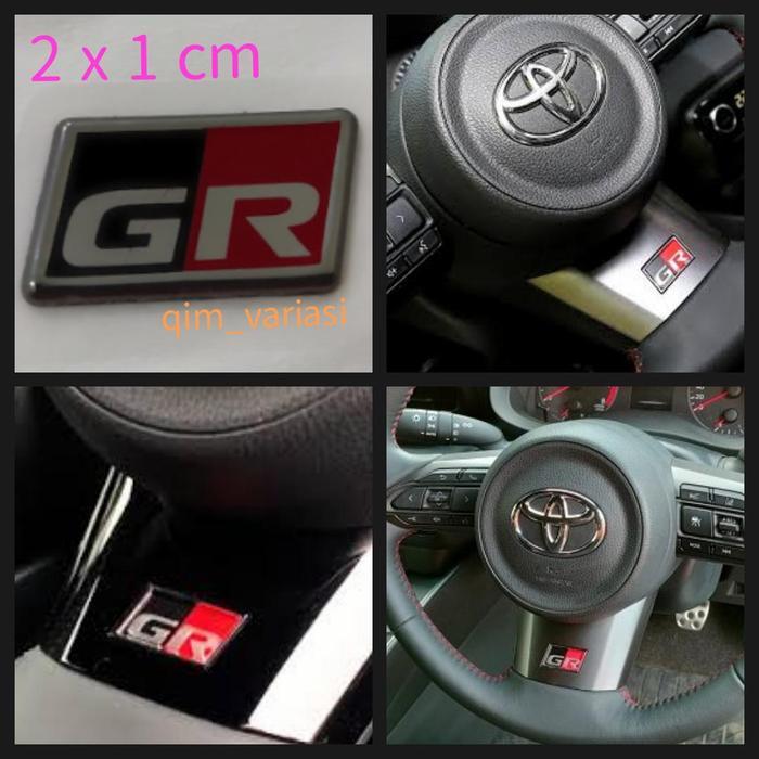 Emblem Stiker Sticker Stir Steer Interior GR Sport Yaris Raize Agya
