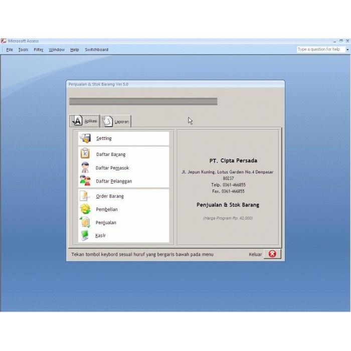 Software Penjualan,Stok Barang & Pembukuan