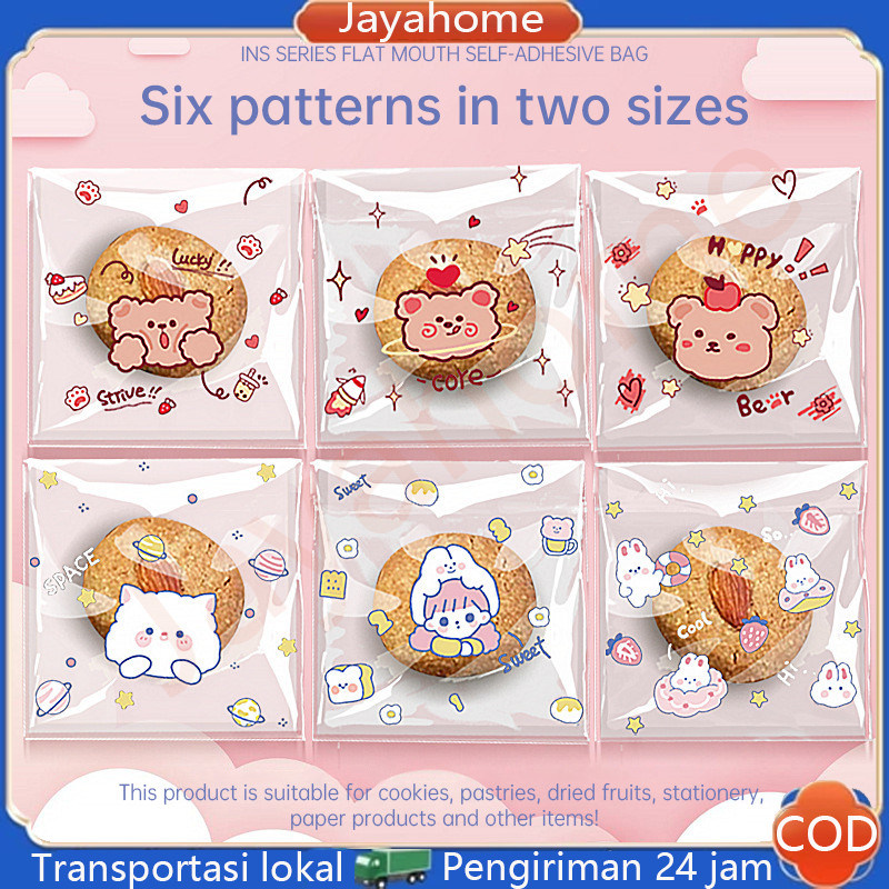Kantong Kemasan Nougat Perekat Diri Transparan Motif Kartun Lucu, Kantong Kemasan Snack