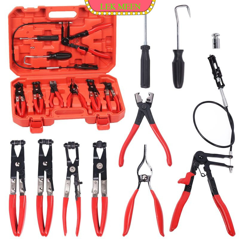 lekmeen- 9pcs Tang Pembuka Klem Tang Pembuka Klem Selang Fuel Water Hose Set