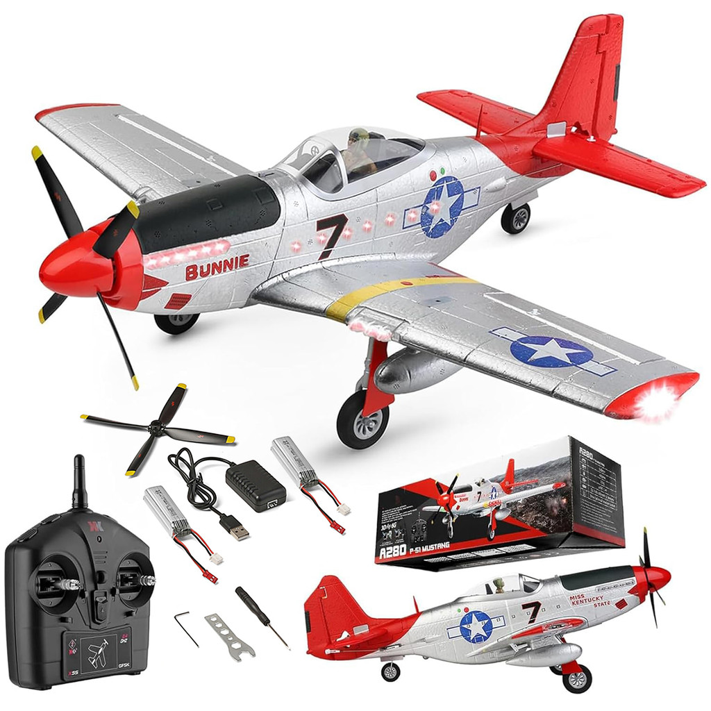 WLtoys XK A280 A160 2560MM P51 P51D RC Aircraft  Mustang 4 Aerobatic Fight Brushless 22 In RC Air Pl