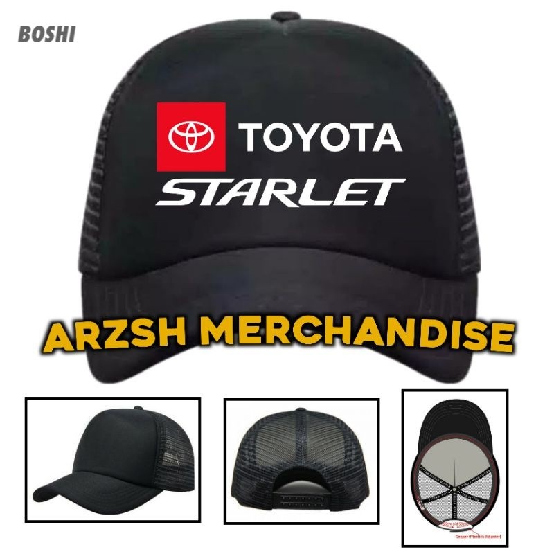 Topi Racing Toyota Starlet Trucker - Topi Trucker Jaring Toyota Starlet