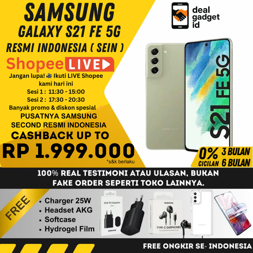 SEIN | Samsung Galaxy S21 FE 5G | S20 FE |8/256GB 8/128GB RESMI INDONESIA