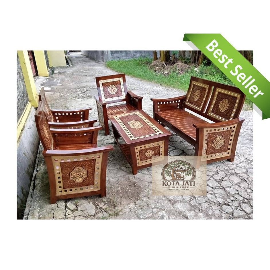 KURSI TAMU JATI BEST SELLER  Kursi tamu minimalis model Jokowi koin / kursi tamu minimalis  kayu jat