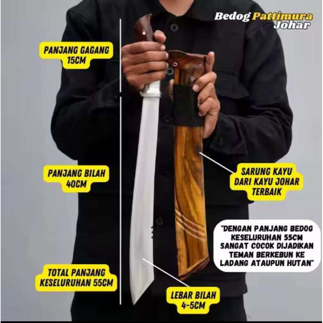 Golok Kebun Model Patimura | Pisau Kebun Baja Per