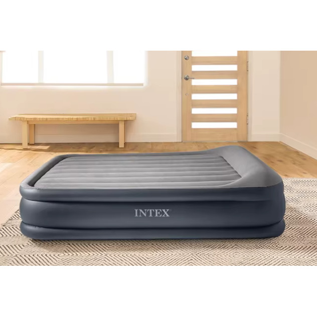 INTEX Kasur Angin Jumbo Queen Durabeam Deluxe 64136 + pompa + tas kasur angin jumbo