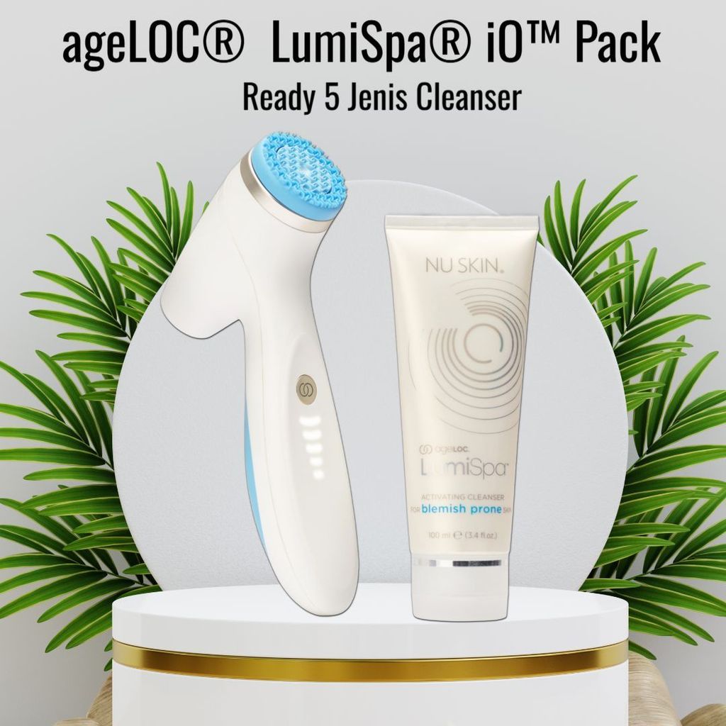 [ QIANNA SKIN MART  ] Paket LumiSpa iO Nu Skin Alat Cuci Muka + Cleanser Activating Cleanser / ageLO