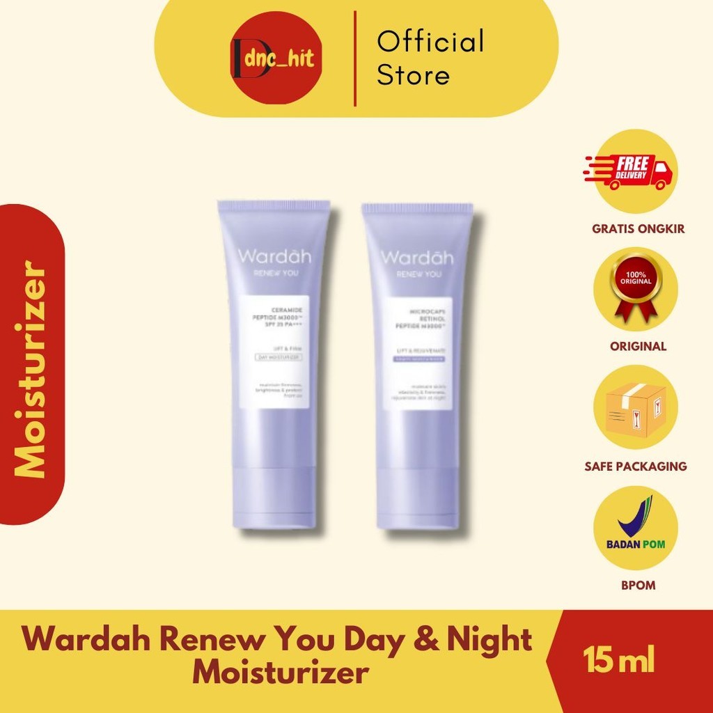 [DNC_HIT] KECIL  WARDAH Renew You Ceramide Matrixyl™ 3000 Lift & Firm Day Moiaturizer & Night moistu