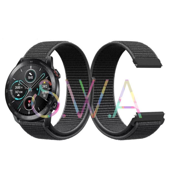 Honor Magic Watch 2 46mm Strap Nylon Nilon Woven Watch Band Tali Jam rtg - Hitam