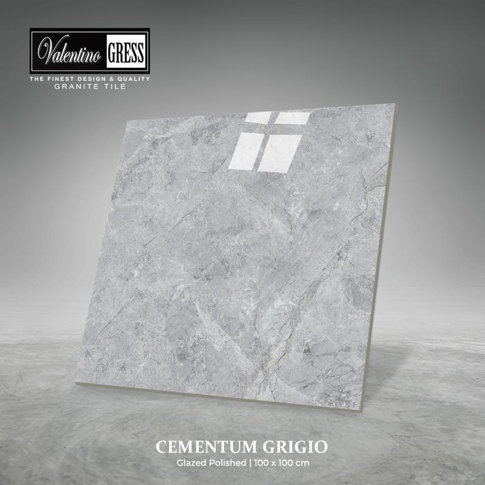 GRANITE VALENTINO GRESS 100X100 CM - CEMENTUM GRIGIO