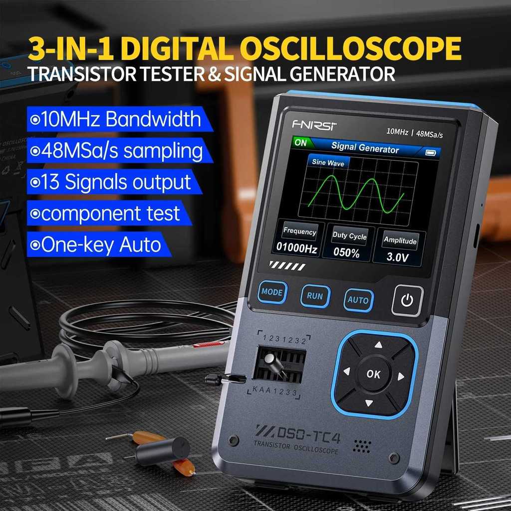 Osiloskop FNIRSI Osiloskop Digital Oscilloscope 3in1 Transistor Signal Generator - DSO-TC4