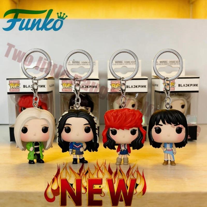 Top Seller2026 Funko Pop BLACK--PINK #Blink Pocket Pop Keyain Rose Jisoo Lisa Jennie Vinyl Action Fi