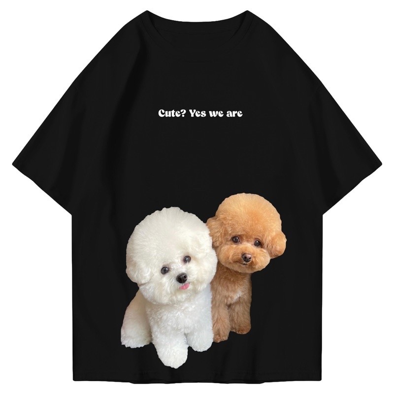 Oversized Poodle n Bichon Tshirt  | Kaos Streetwear Unisex Tee