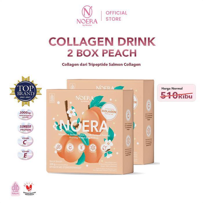 Paket 2 Box Noera Collagen Drink With Birdnest and Saffron Extract I Minuman Kolagen L-Gluthatione |