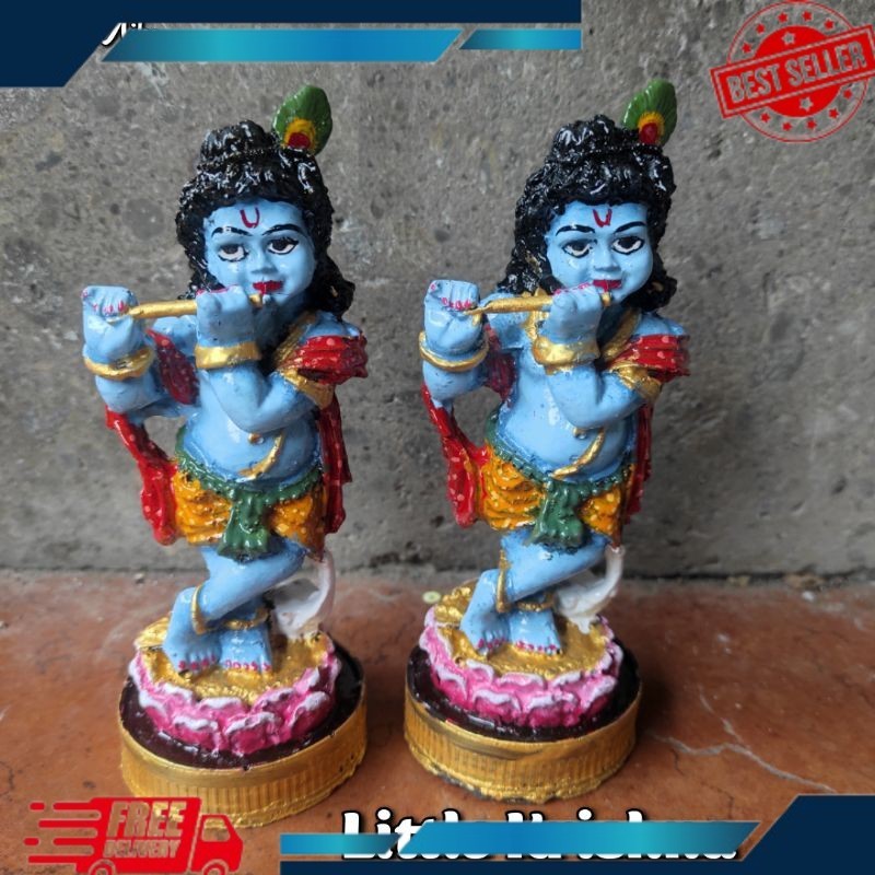 PATUNG KRISHNA KECIL MAIN SULING/LITTLE KRISHNA/PATUNG KRISNA/PATUNG DEWA DEWI/PATUNG DEWA KRISHNA P