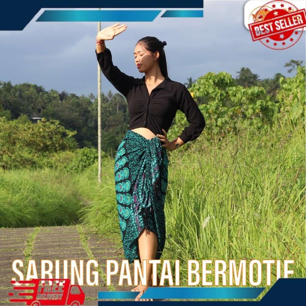 SARUNG PANTAI BALI/SARONG PANTAI/KAMEN PANTAI/KAIN PANTAI/KAIN BALI/KAIN BATIK/BEACH SARONG PALING D