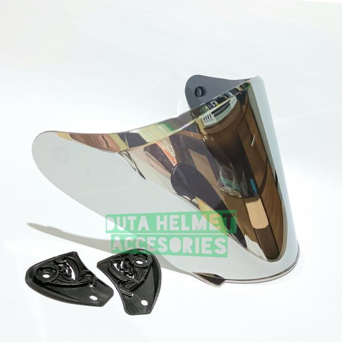 REVZONE Kaca helm KYT KYOTO - flat visor helmet kyt kyoto iridium red gold silver blue hitam smock -