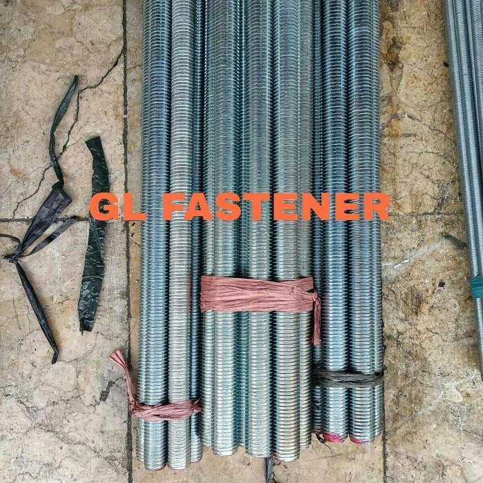 Long Drat M5 Galvanis / As Drat / Putih M5 x 1000 mm / 1 Meter