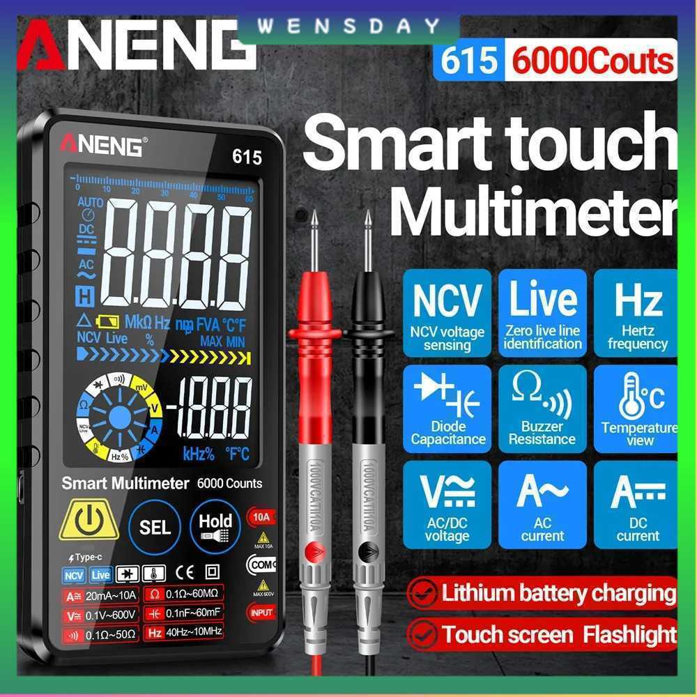 ANENG Digital Multimeter Touchscreen NCV Lighting 6000 Count 700mAh - 615