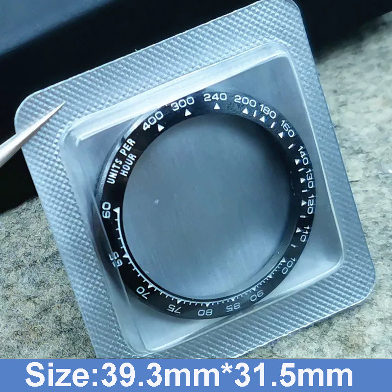 39.3mm*31.5mm Thickness 2.6mm Daytona Ceramic Bezel Insert Fit Rolex Daytona 116500 116520 Watch Rep