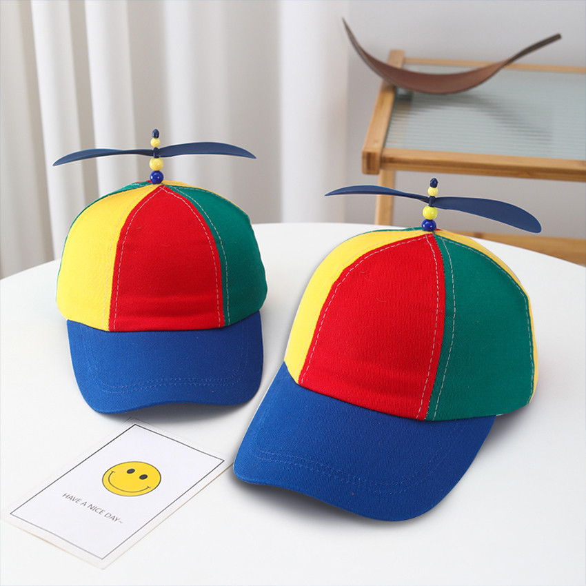 Topi Baseball Baling Baling Anak/Dewasa Flying Cap Hat Warna Warni Topi Anak Dewasa Pelangi Helikopt