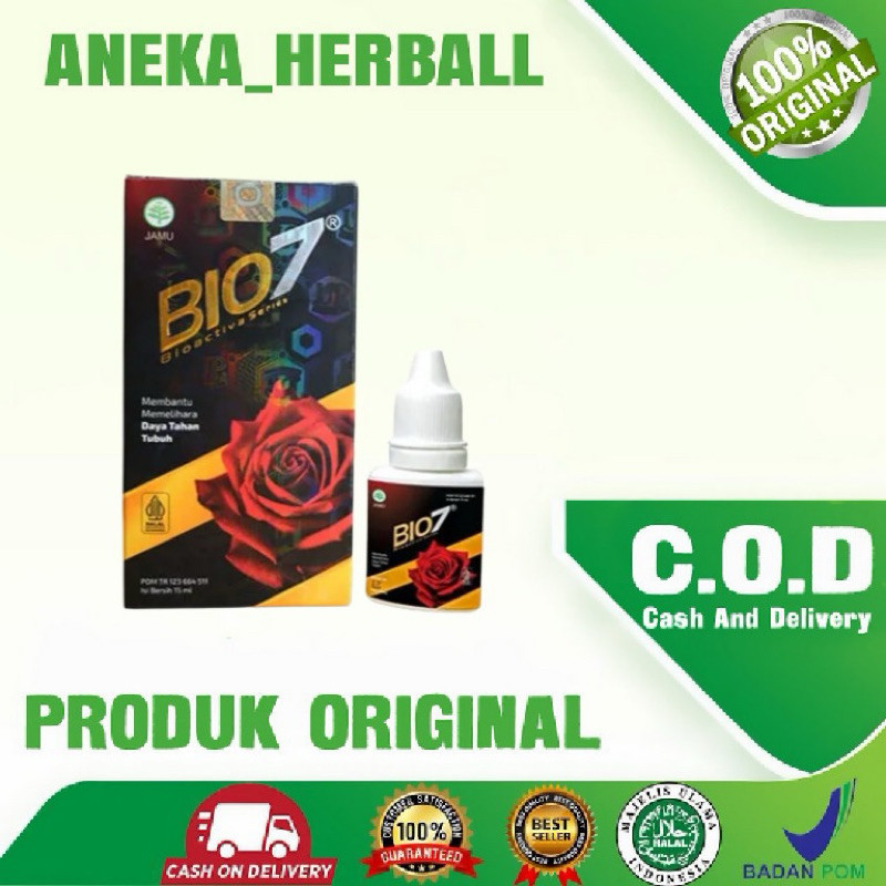 BIO 7 BIO SEVEN Jamu Tetes mengobati stroke, asam urat, kolesterol, wasir, asma Ampuh