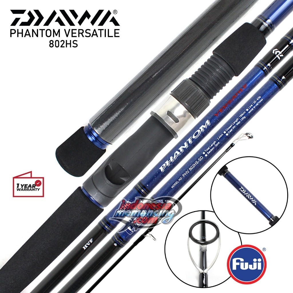 Joran DAIWA PHANTOM VERSATILE | Ring Fuji O | 183 s/d 244cm |15-30 20-40lbs| Spinning BC[18]~IMPro