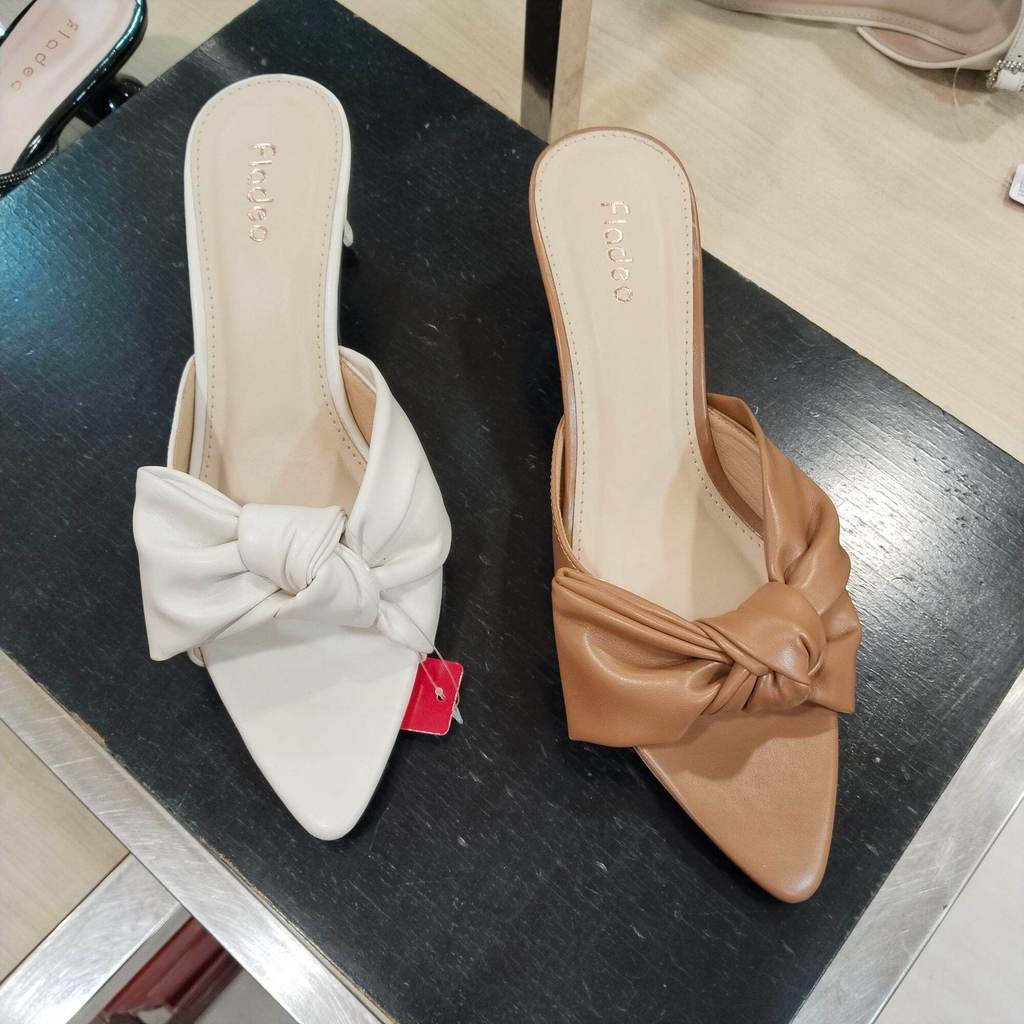 FLADEO‼️ sandal wanita hak 5cm cantik acc pita