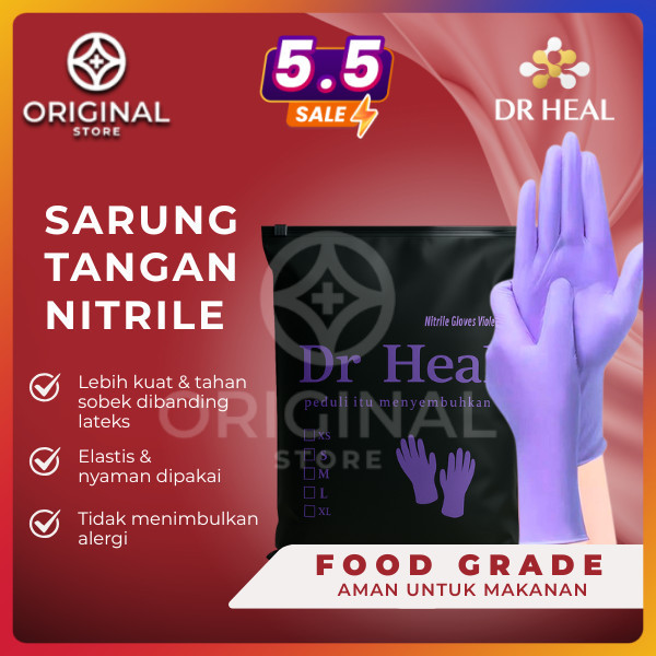Sarung Tangan Medis Nitrile Synthetic 100pcs handscoon