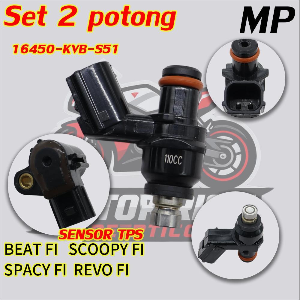 Injektor Injector KVB-S51+ Sensor Tps K25 BEAT FI, SCOOPY FI, SPACY FI, REVO FI Set 2 potong bernila