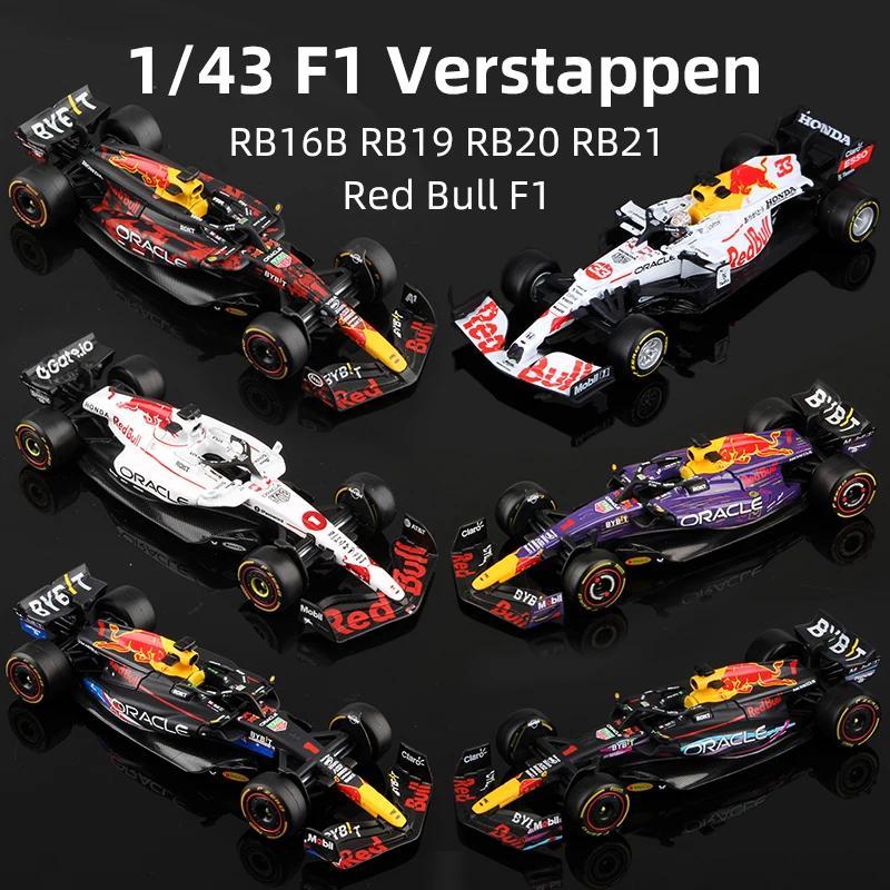 Bburago 1:43 Verstappen F1 Alloy Car Model Red Bull Racing RB16B RB19 RB20 RB21 Static ecast Toy