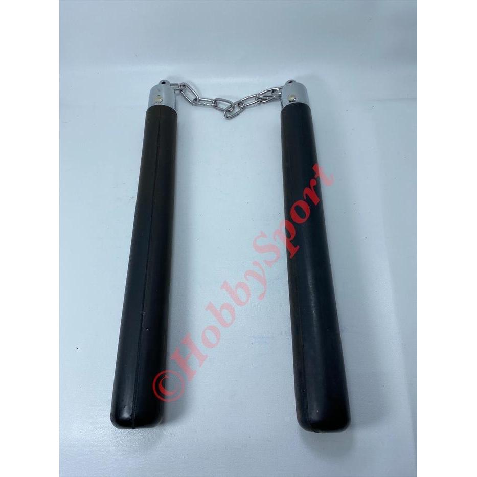 Double Stick Premium Nunchaku Dobel Stik Ruyung Bruce Lee Hitam PU OK
