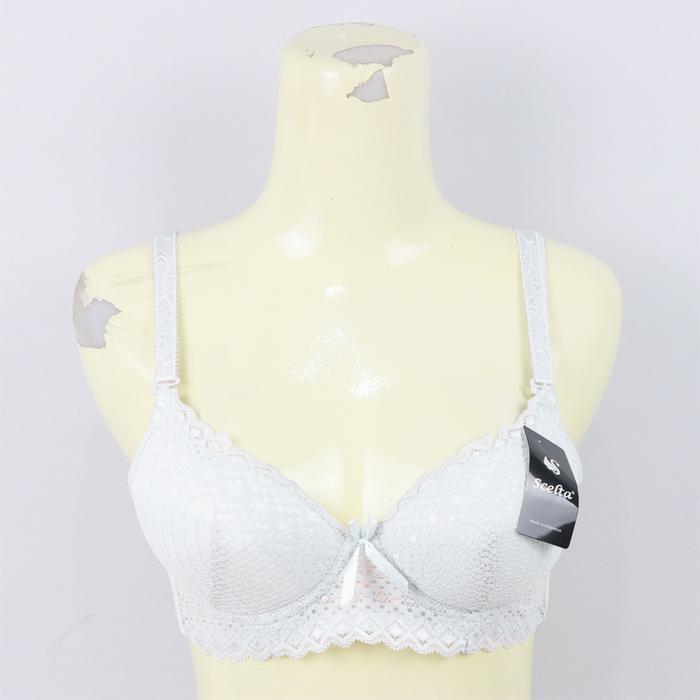 Scelta - Bra Berkawat Bh Push Up Kawat Renda Lace Brukat Busa Sedang Sc PB1861 - Abu, 36