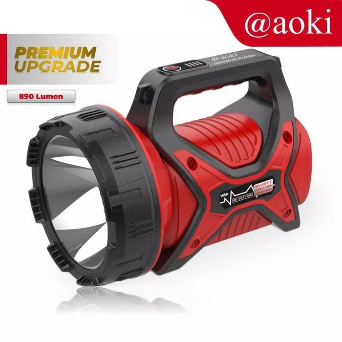 AOKI Senter LED Jumbo  6671 MAX/ Senter Emergency Lampu LED Cas /Senter LED Cas - AK6671