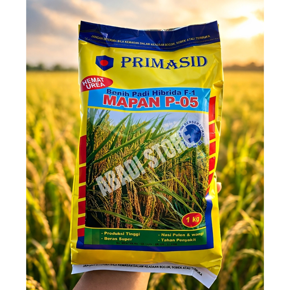 PROMO  Benih Bibit Padi Hibrida F-1 Terbaik - 100% Original Benih Padi Hibrida MAPAN P 05 1 kg Kemas