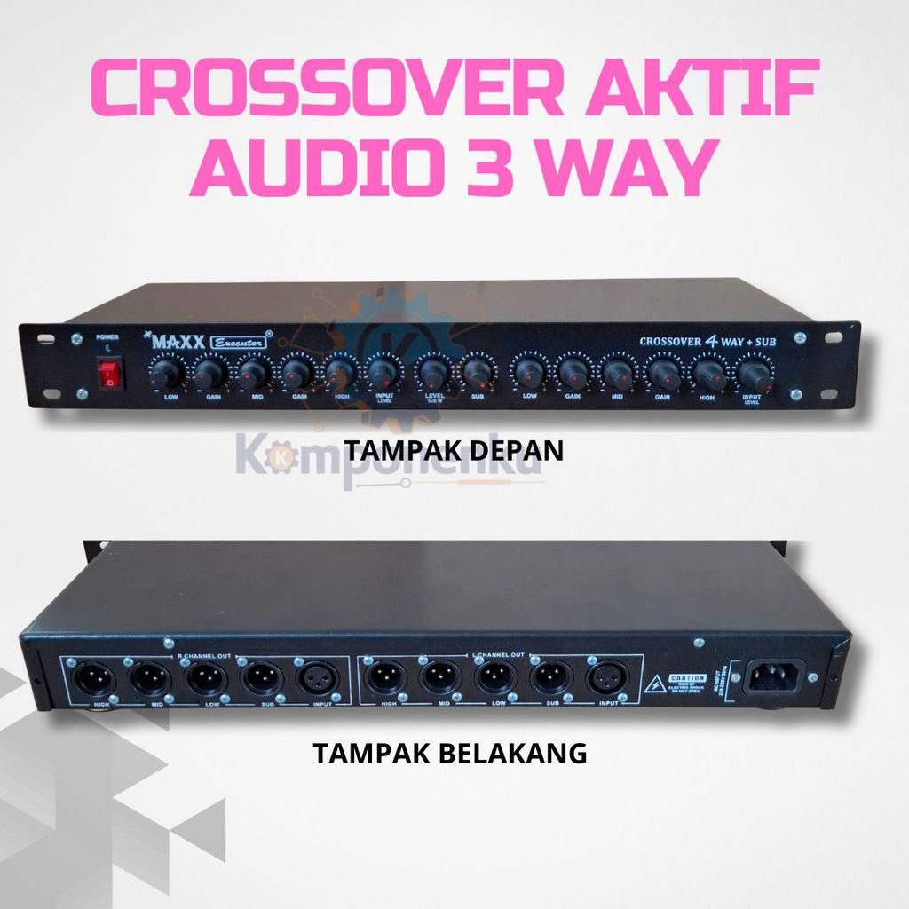 Crossover Aktif Audio 3/4 Way Rakitan HRS Output High Mid Low Sub
