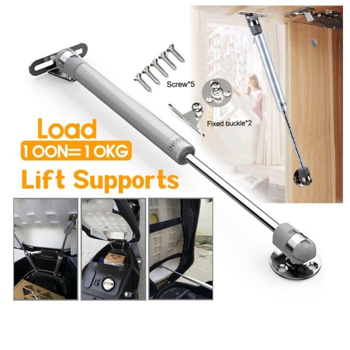 GROSIR Gas Spring 100N Hidrolik Pegas Bagasi Jok Motor Pintu Lemari Kitchen Set Kabinet Door Closer 