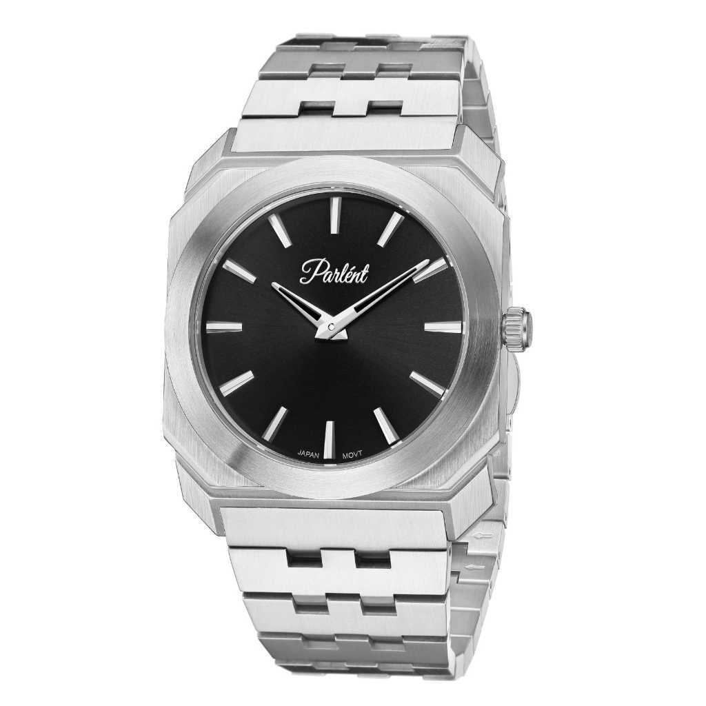 Parlent Octavo Steel - Jam Tangan Pria 42mm, Japan Quartz Movement, Waterproof 5ATM (50M), Stainless