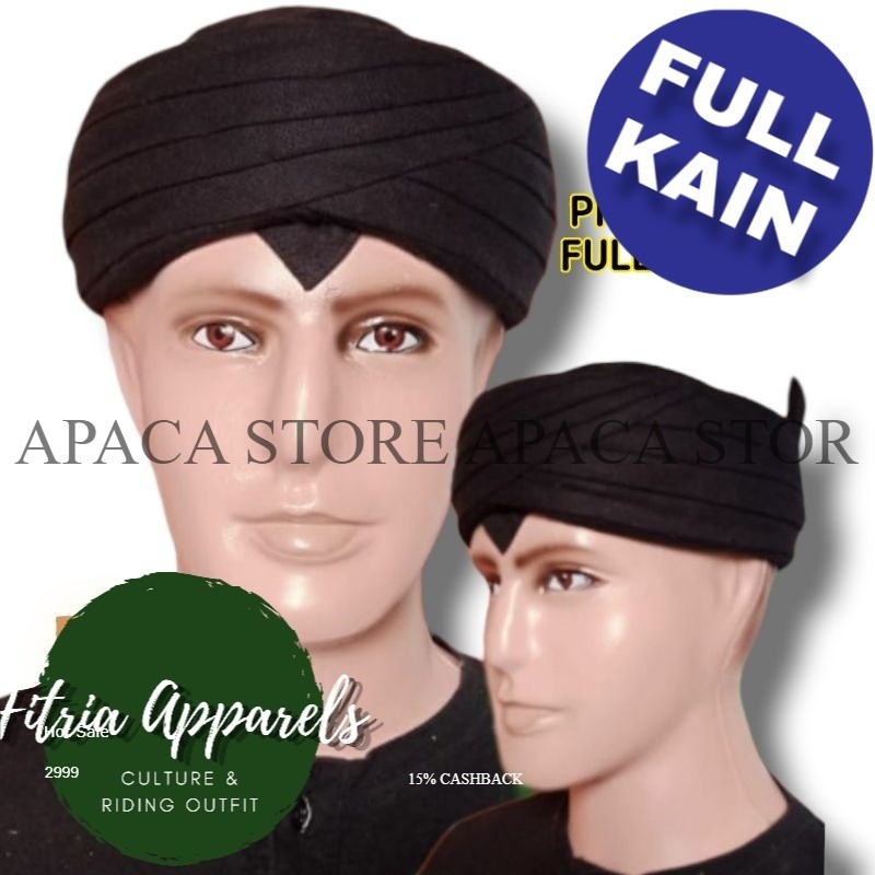 iket Jaya perkasa FULL KAIN praktis permanen siap pakai premium quality Premium - iket jaya Parakosa