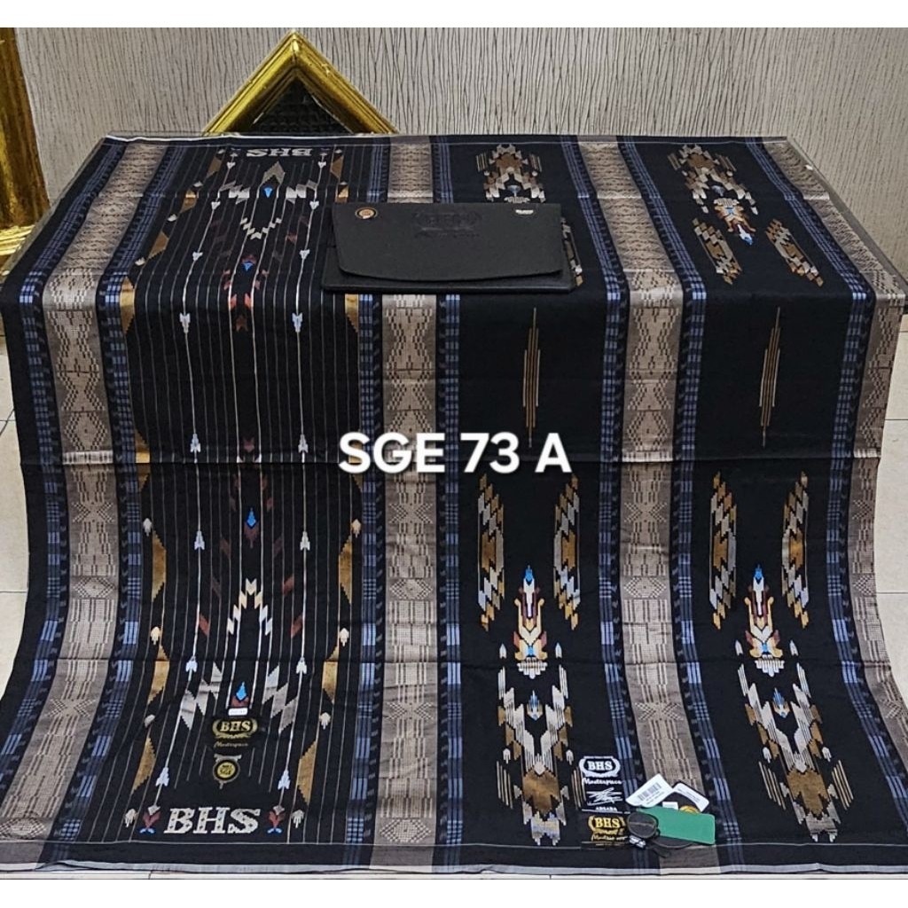 Flash Sale sarung bhs sge masterpiece gold dan signature full songket timbul bahan sutra sarung term