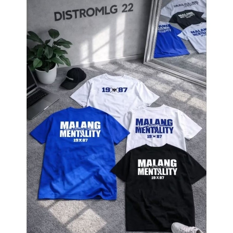 T-shir premium Malang Mentality cotton combed  premium unise pria wanita,